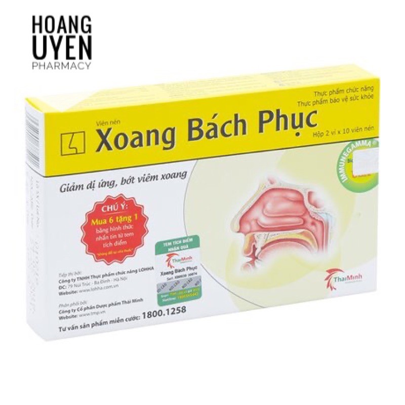 Xoang bách phục - hộp 20 viên