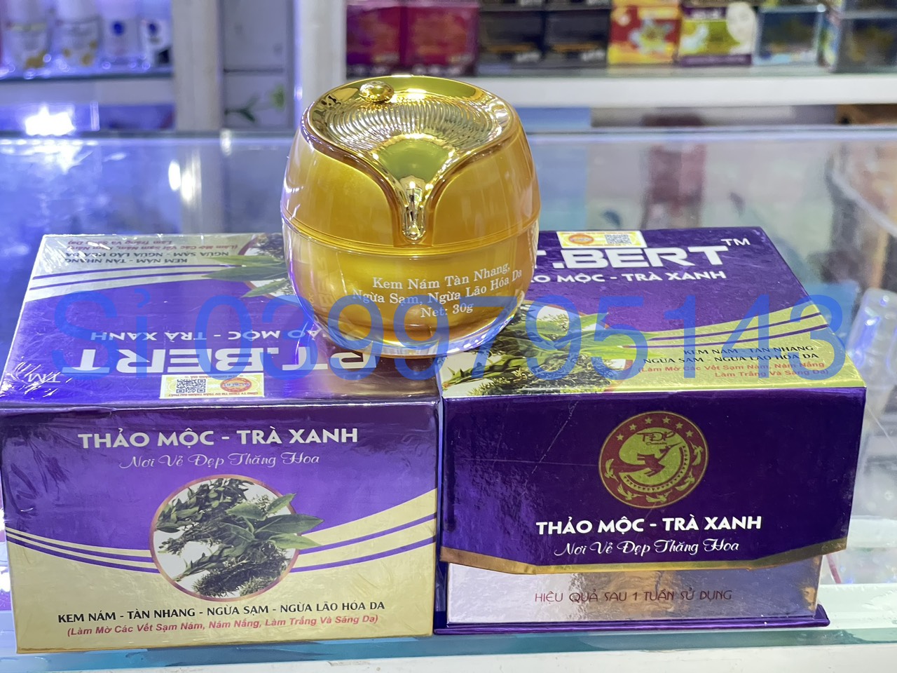 Kem nám, trắng da THẢO MỘC- TRÀ XANH 30g