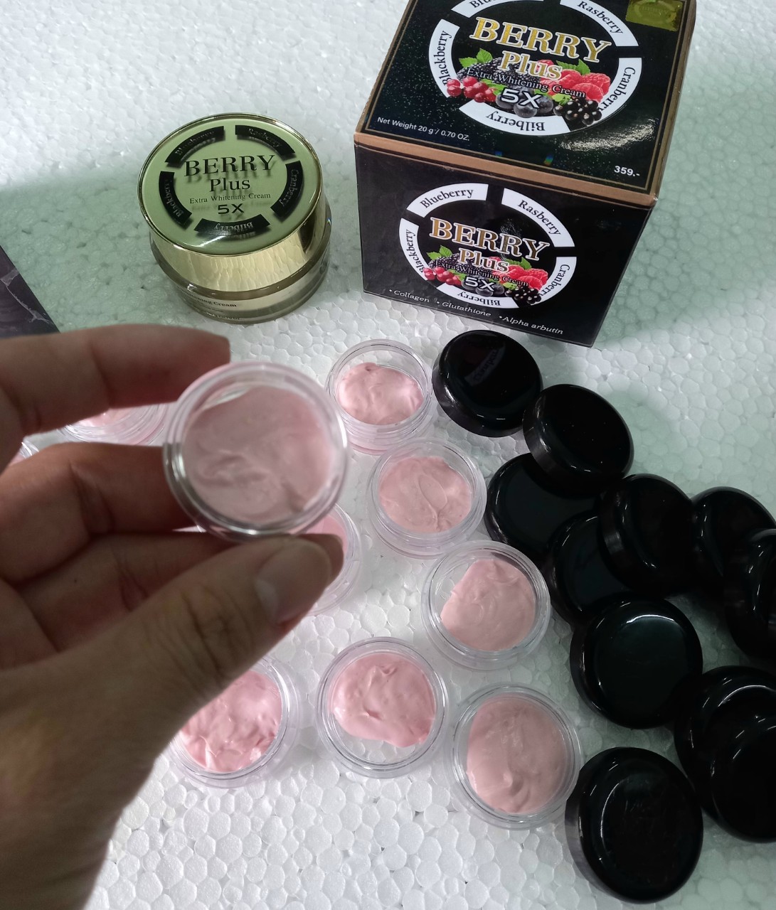 [2g mẩu thử] Kem nám dưỡng trắng giám nám thâm 4K Berry Plus- Mẫu thử (trọng lượng 2gr bao gồm hộp) trái cây