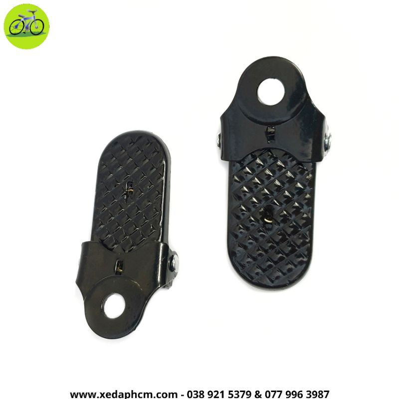 Gác để chân gấp xe đạp thép sơn màu đen