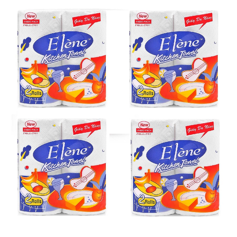 Combo 4 gói Khăn bếp Elène đa năng 2 cuộn