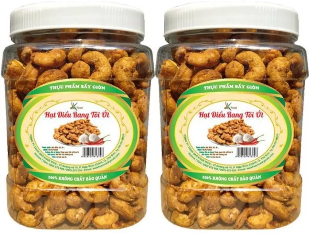 500g hạt điều rang tỏi ớt thơm ngon