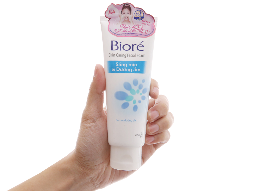 Sữa Rửa Mặt Bioré Sáng Mịn Dưỡng Ẩm 100g