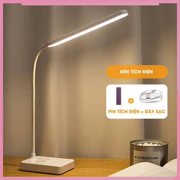 Đèn học, đèn bàn học tích điện chống cận DH06