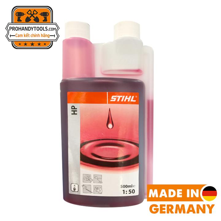 Nhớt Bôi Trơn Dùng Cho Máy Cưa Xích STIHL - Bình 500ml - 2 nắp, Phù hơp với tất cả động cơ 2 thì, Hàng chính hãng, nhập trực tiếp từ Đức, 100% đạt tiểu chuẩn.