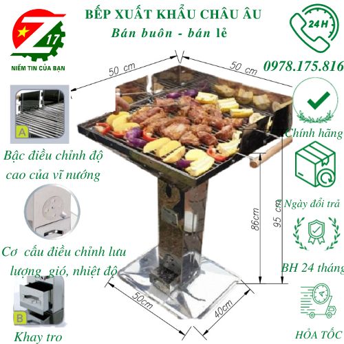 Bếp nướng than hoa ck282