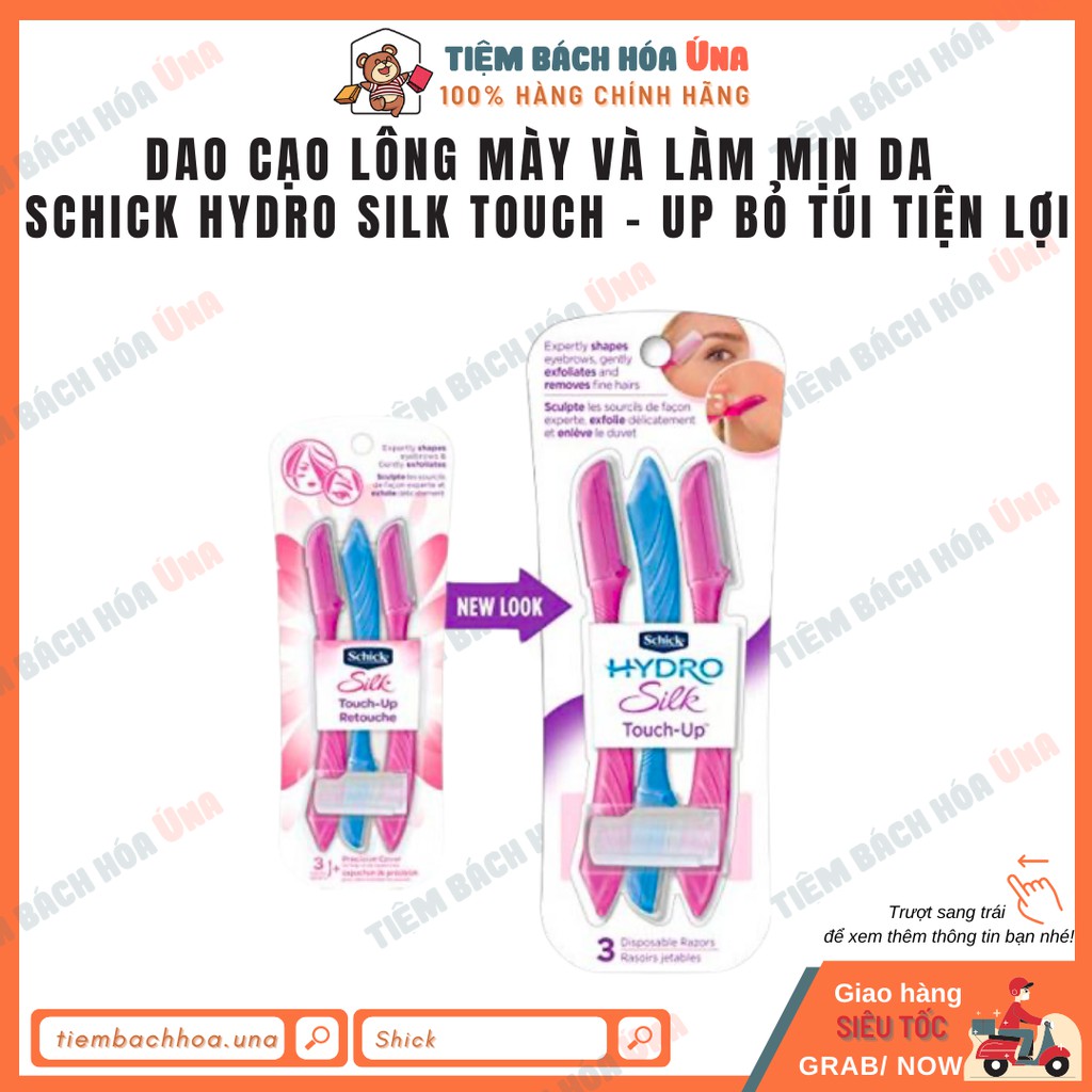 Dao cạo lông mày và làm mịn da Schick Hydro Silk Touch - Up bỏ túi tiện lợi tiembachhoauna