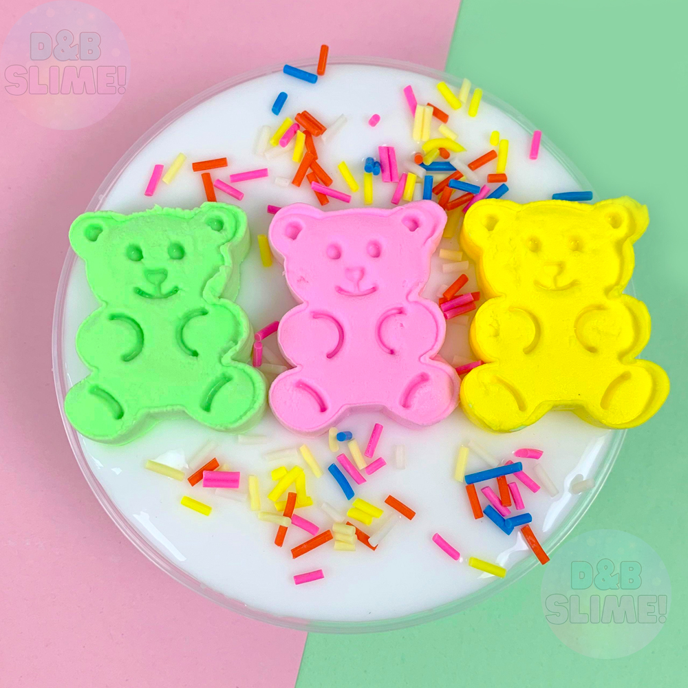 Teddy bear clay diy slime - đồ chơi chất nhờn ma qúai cao cấp gíup thư gĩan