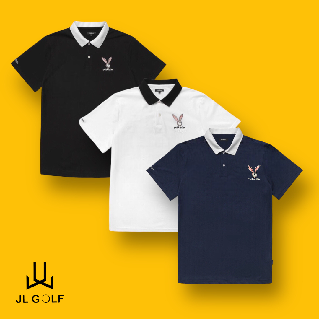 Áo thun polo Malbon, áo polo thể thao golf thời trang logo thỏ