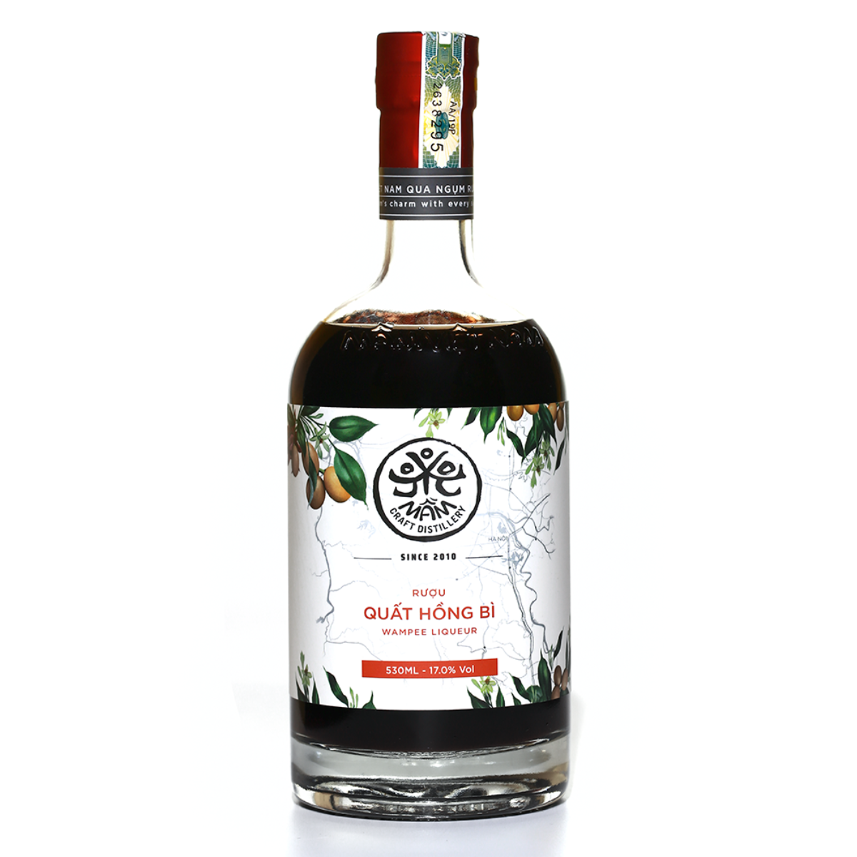 Nước lên men quất hồng bì - mầm - chai 530ml