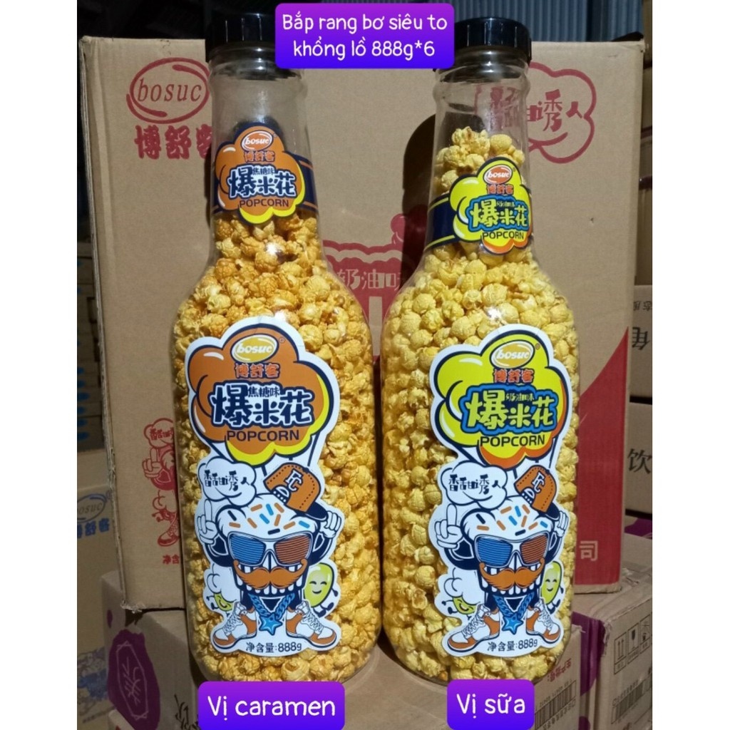 [ SIÊU HOT ] Bắp Rang Bơ Siêu To Khổng Lồ 2 Vị Caramen   Bơ HOT SALE