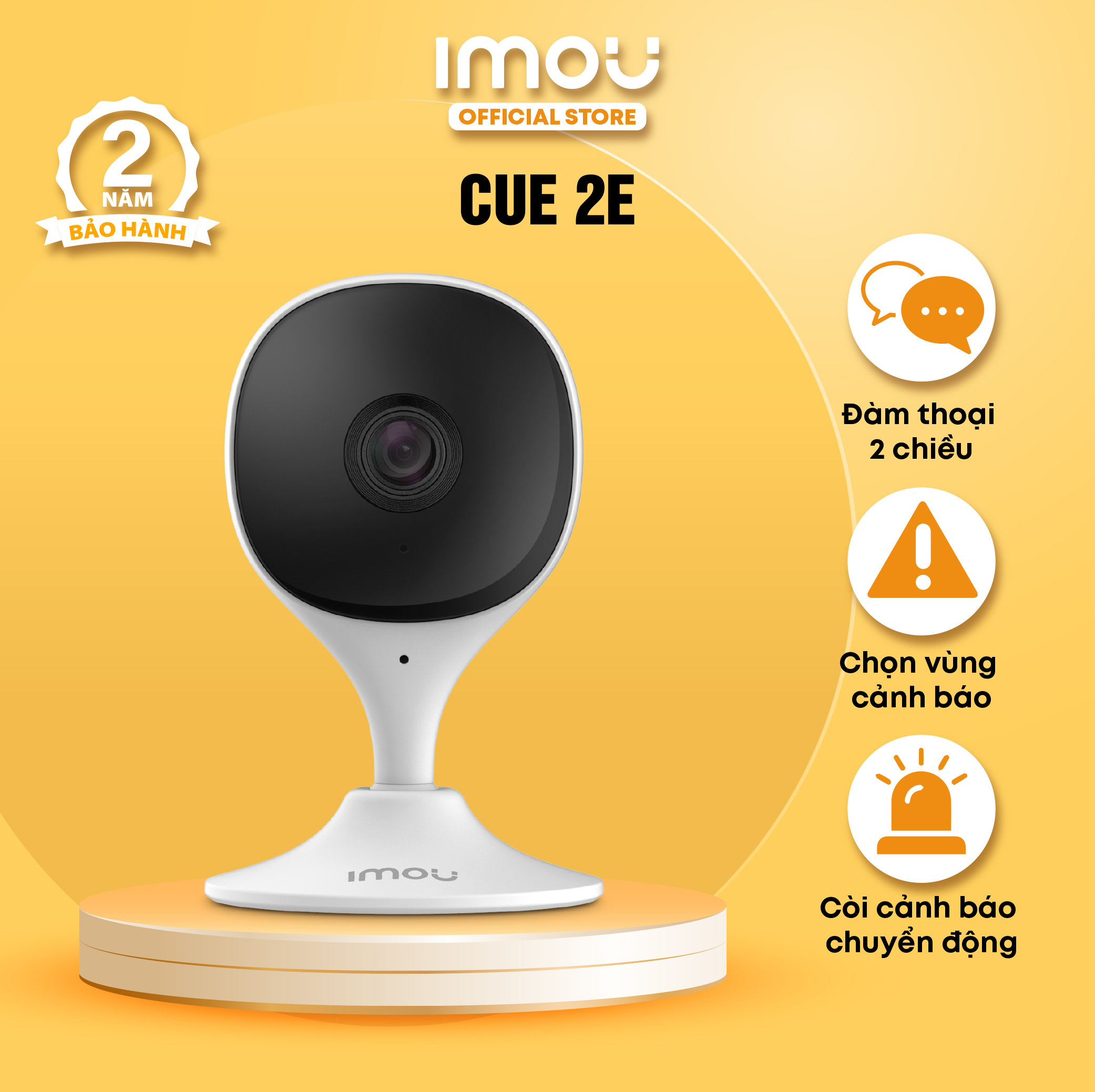 Camera wifi trong nhà imou cue 2e i ipc-c22sp i phát hiện âm thanh bất thường i đàm thoại 2 chiều i bảo hành 2 năm i c22sp