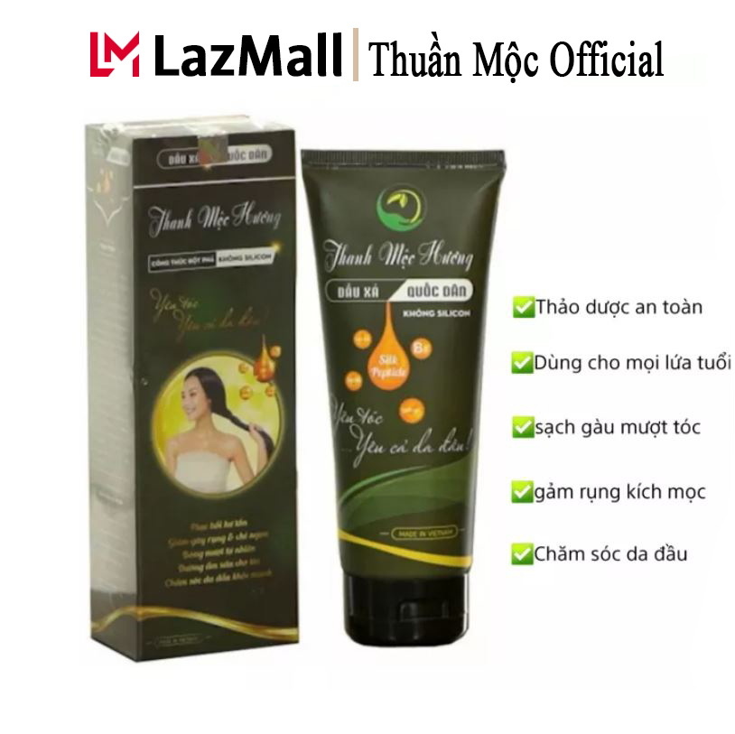 Dầu XẢ Thanh Mộc Hương không silicon giảm rụng tóc giúp tóc mượt mà Thuần Mộc