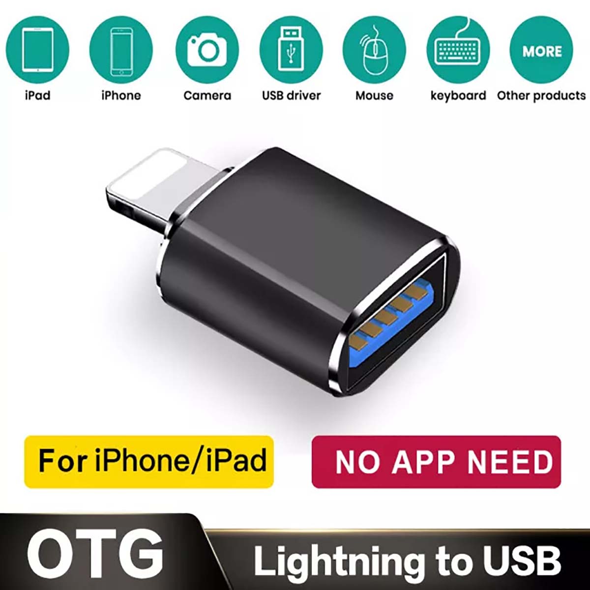 Đầu Chuyển Đổi Otg Micro Usb Microusb Sang Lighning Lightning Kết Nối Điện Thoại Android Sang Iphone Cho Bàn Phím