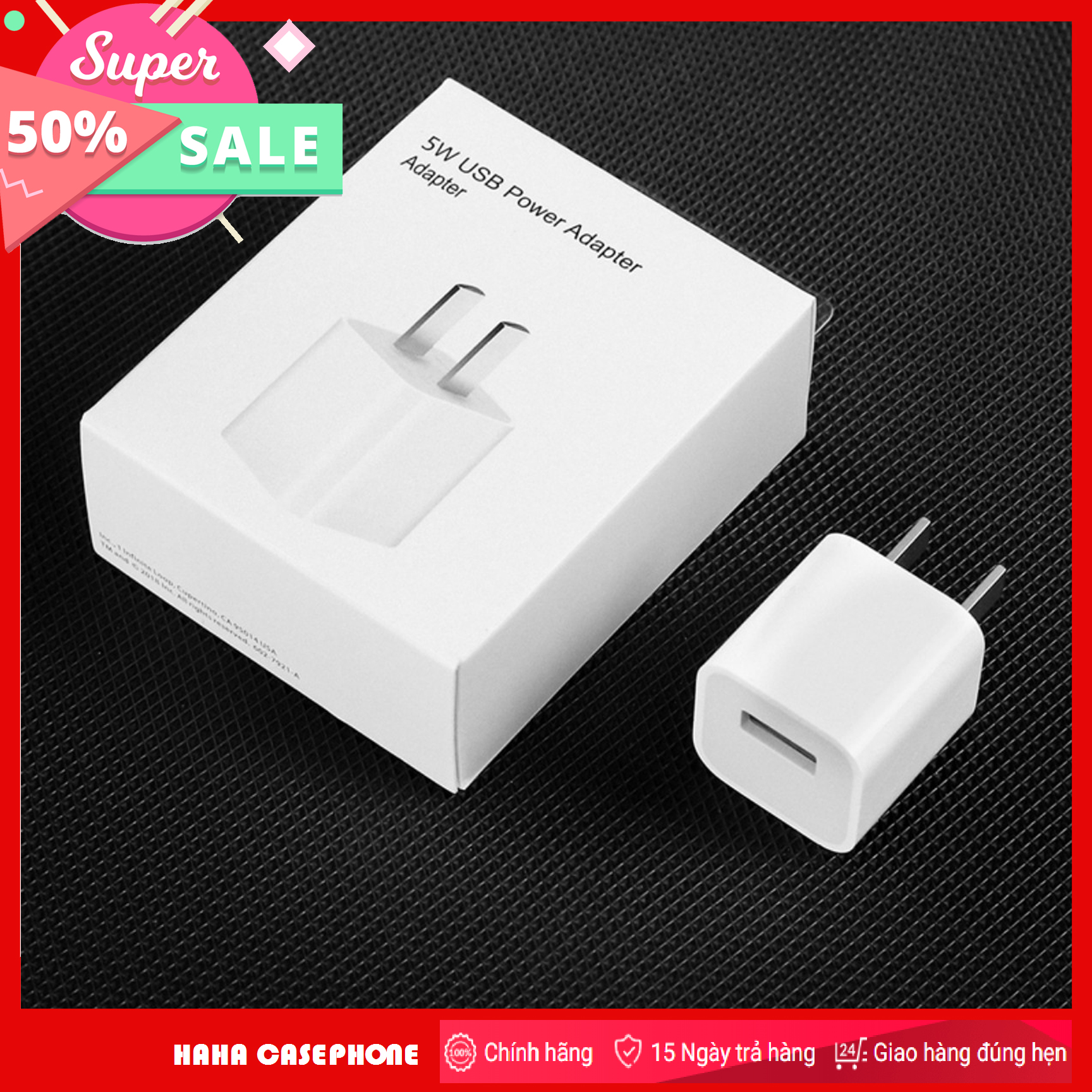 Củ sạc, Cóc sạc cho iPod, iPad, Iphone -Bảo hành 5 tháng