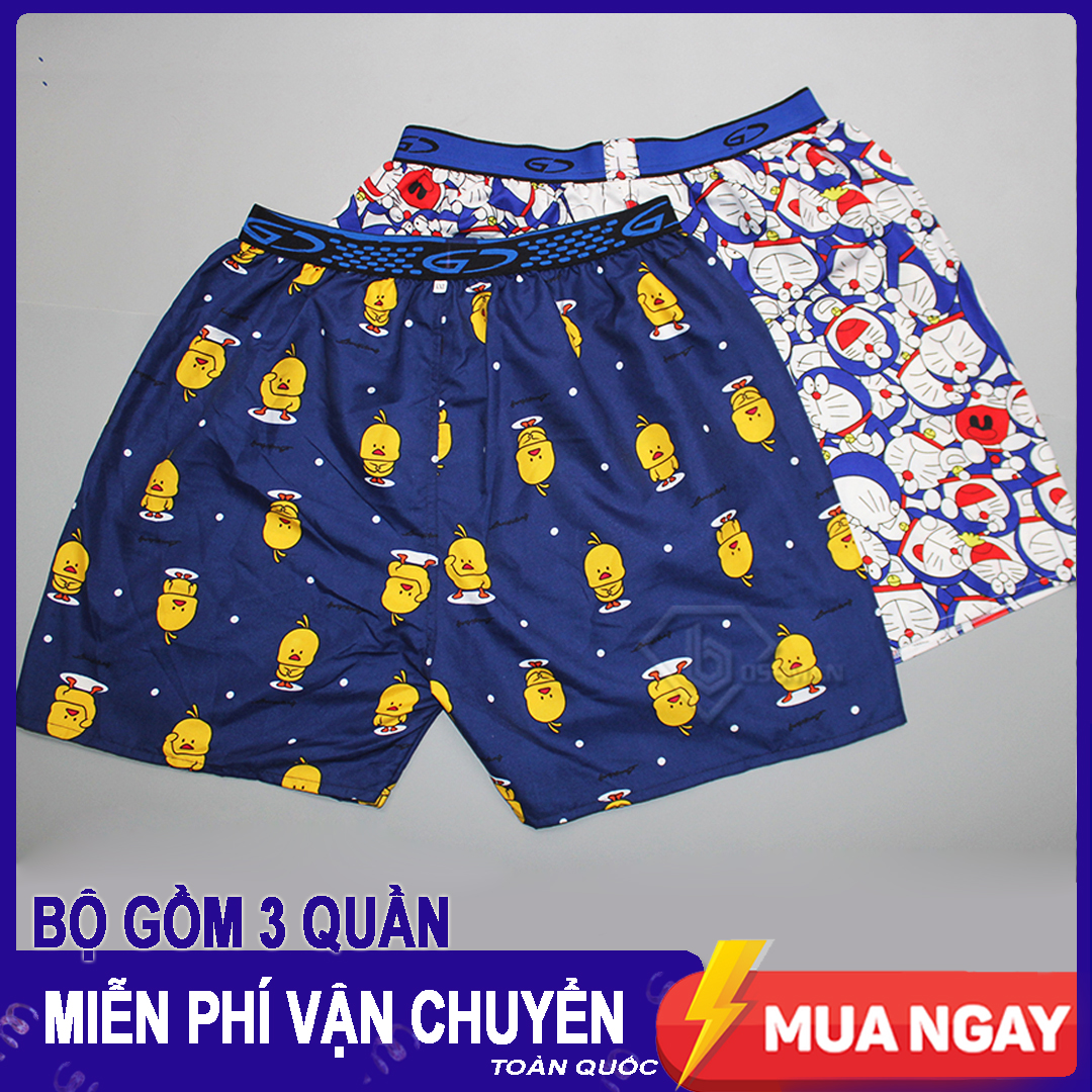 [HCM]COMBO 3 Quần Đùi Nam Lưng Xì - Quần Ngủ Nam - Mặc nhà - Mẫu Họa tiết