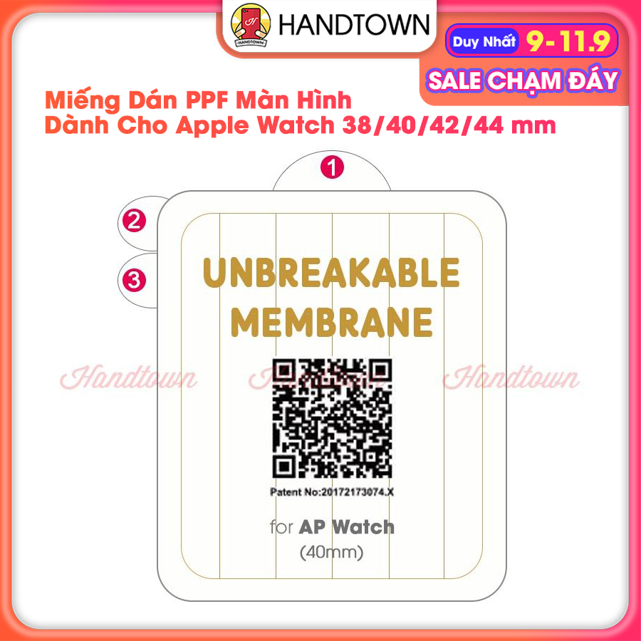Miếng dán màn hình mặt trước ppf dành cho apple iwatch / apple watch 38 40 42 44 mm