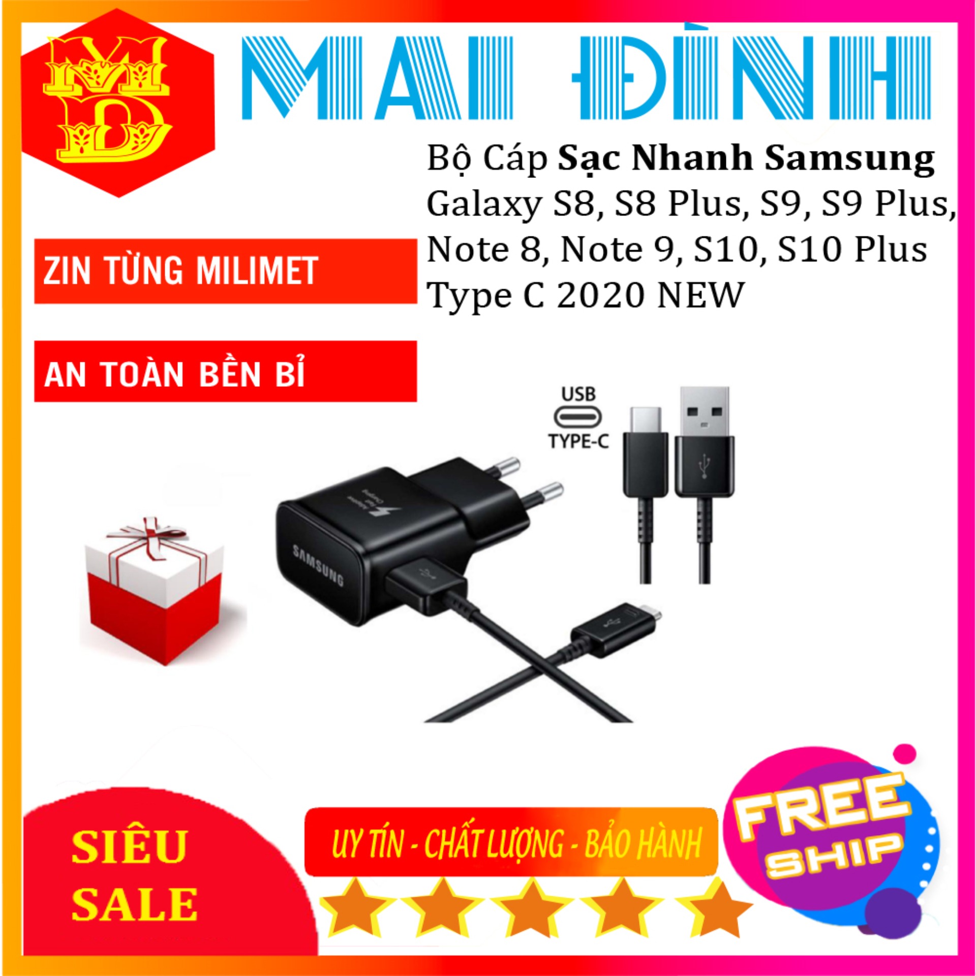 Bộ Sạc nhanh zin máy cho Samsung Note 9 QuickCharge 3.0