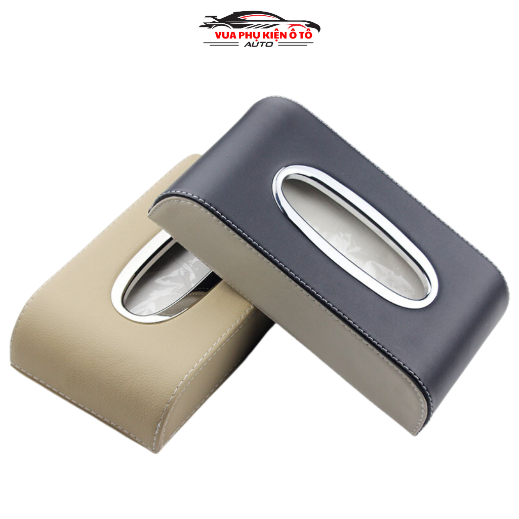 Hộp khăn giấy xe ô tô bằng da Khay đựng khăn giấy nội thất ô tô Hộp giấy ô tô