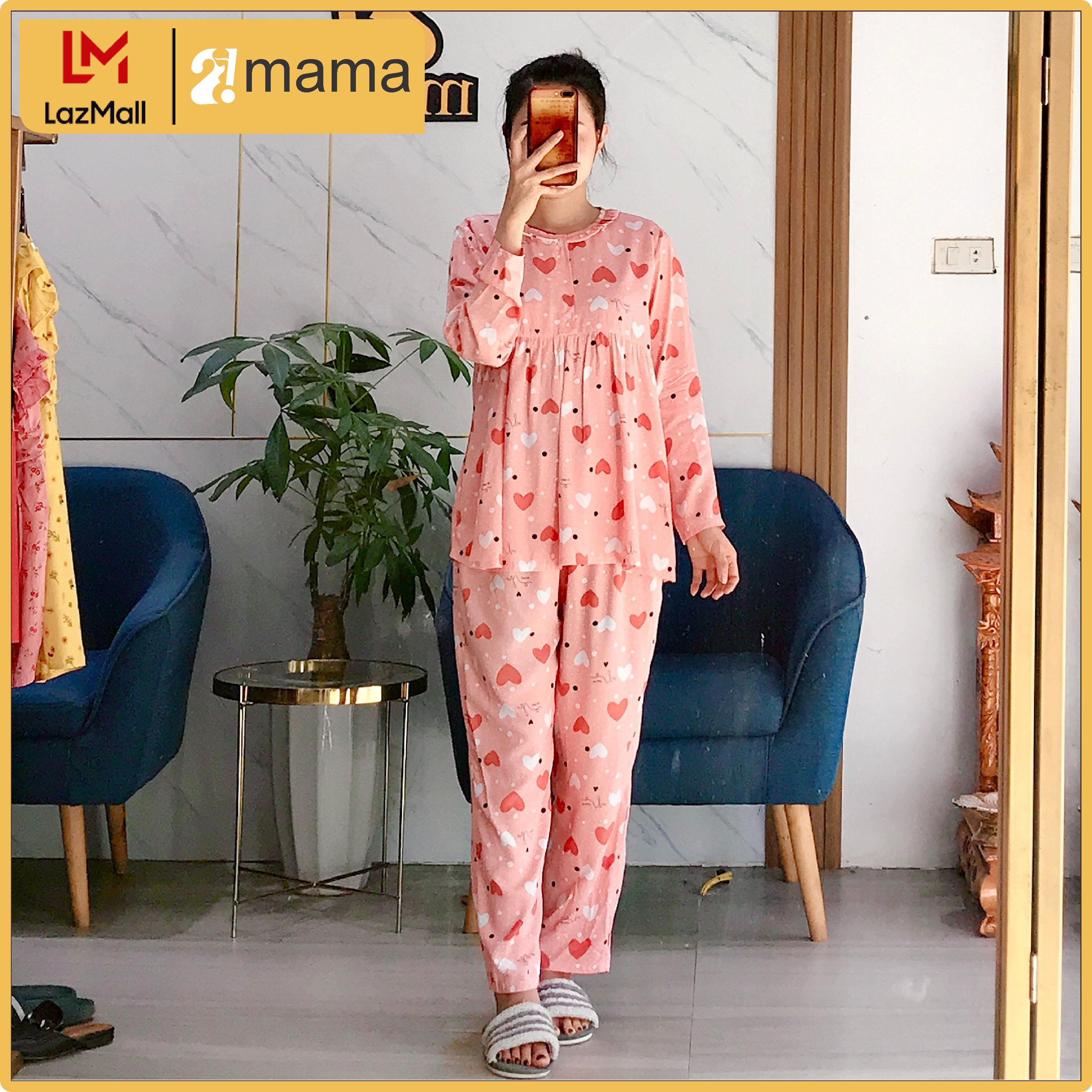 Đồ bộ bầu và sau sinh mặc nhà mùa hè 2mama v117