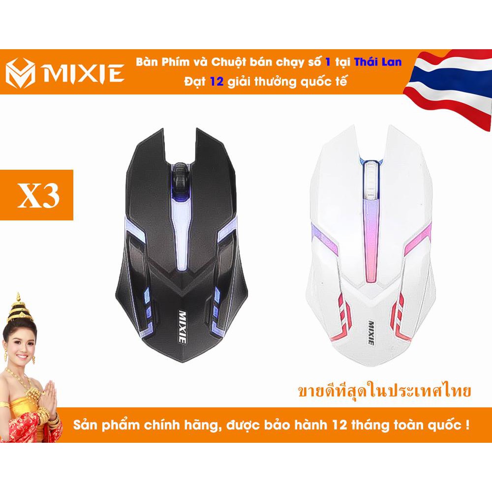 Chuột có dây mixie x3 3 phím bấm - - bảo hành 12 tháng - giá rẻ.