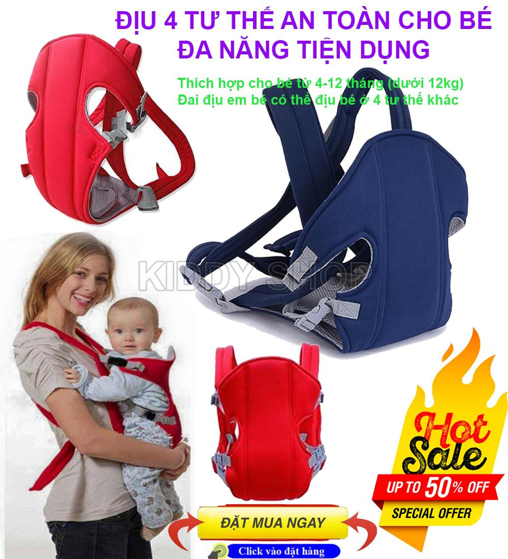 [HCM]Đai Địu Em Bé Hàng Việt Nam Đa Địu Đai Năng 4 Tư Thế  Cotton Mềm Mại Thoáng Khí Giảm Mồ Hôi Cho Bé Chống Vẹo Lệch Xương Mang Lại Cho Mẹ Cảm Giác Thoải Mái