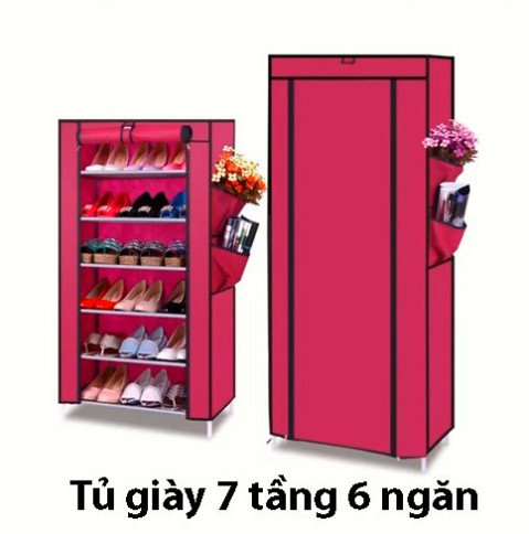 Kệ giày 7 tầng 3d họa tiết hoa xinh xắn
