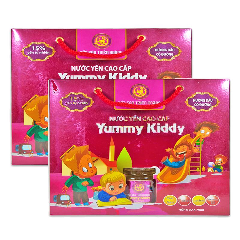 [HCM]Combo 2 Hộp Yến Sào Thiên Hoàng Yummy Kiddy Hương Dâu 15% Yến Tự Nhiên