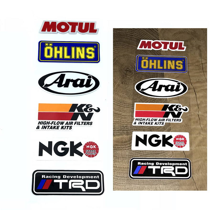 Tem dán xe máy , logo , có viền phản quang
