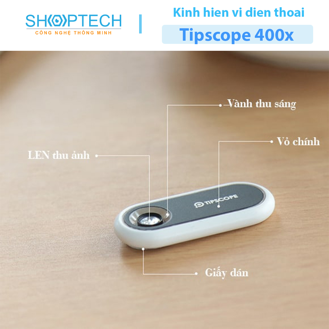 Kính hiển vi điện thoại tiscope 400x