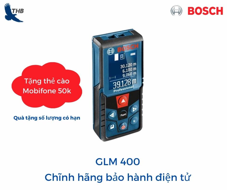Máy đo khoảng cách Thước đo khoảng cách laser 40m mới Bosch GLM 400 Màn hình màu