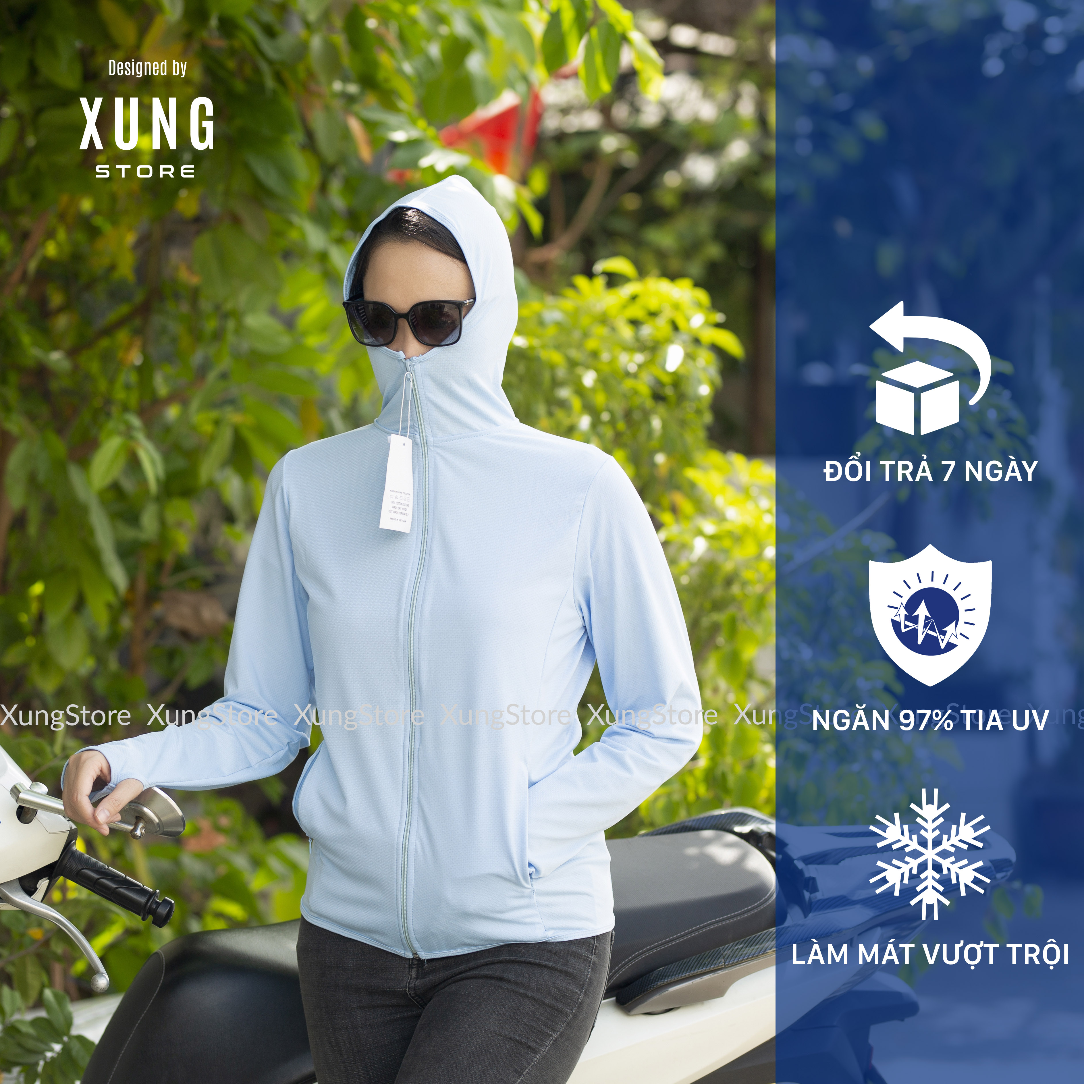 Áo Khoác Chống Nắng Nữ Cao Cấp Tản Nhiệt, Áo Chống Nắng Siêu Mát Chống Tia UV Có Size To – XUNGSTORE