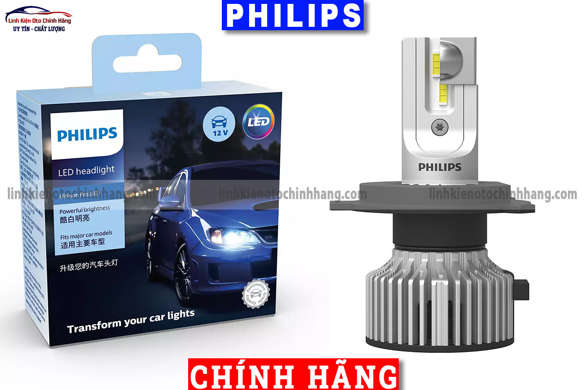 Đèn led oto h4 ultinon pro3021 ue gen 3 philips bảo hành 01 năm