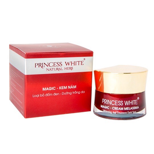 Kem Nám Magic Princess White Mờ Nám Tàn Nhang Đồi Mồi Dưỡng Trắng Da 20gr
