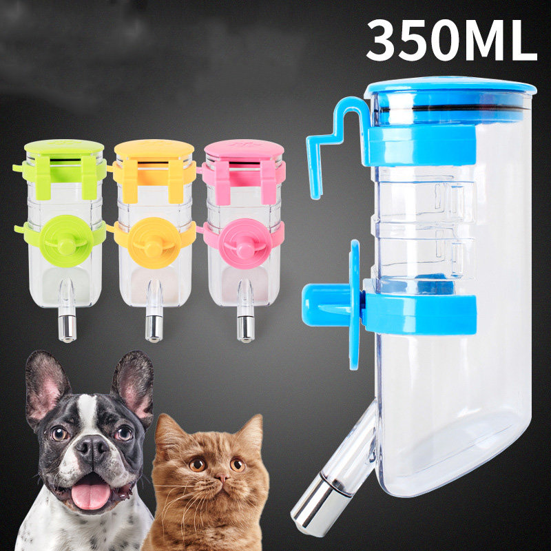 Bình nước treo gắn chuồng cho thú cưng chó mèo 350ml
