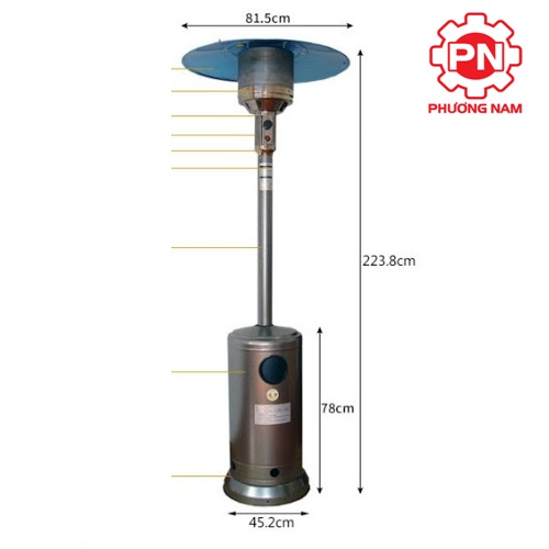 Cây sưởi di động ngoài trời dùng gas