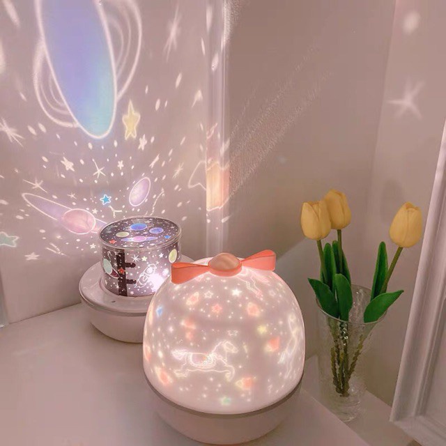 Đèn ngủ chiếu sao tự xoay 3d, đèn ngủ ngàn sao đủ hình sinh nhật, vũ trụ, đại dương đẹp lun