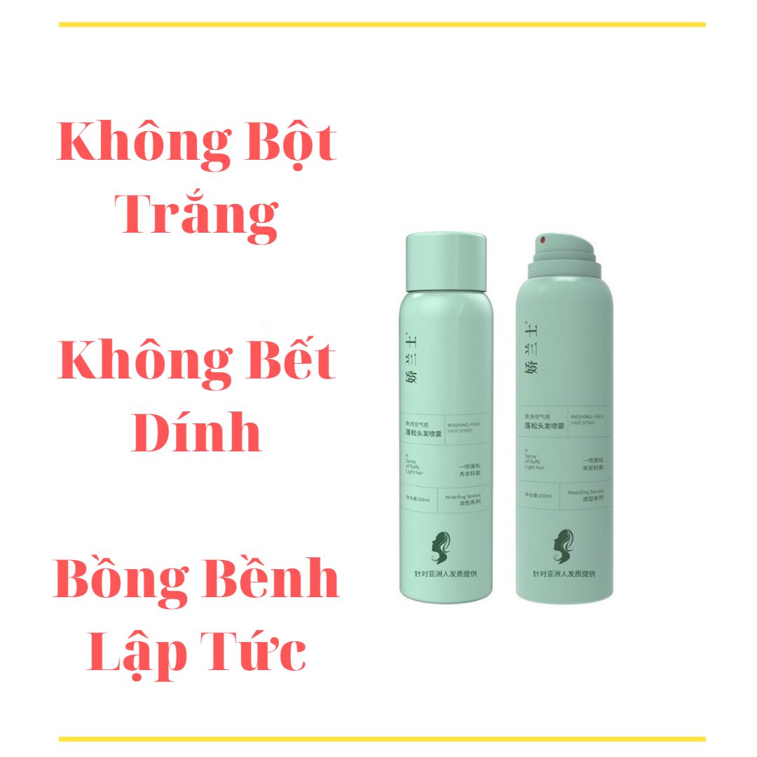 Dầu gội khô spes nội địa trung chính hãng mini chống bết tóc hot tiktok dạng xịt 150ml