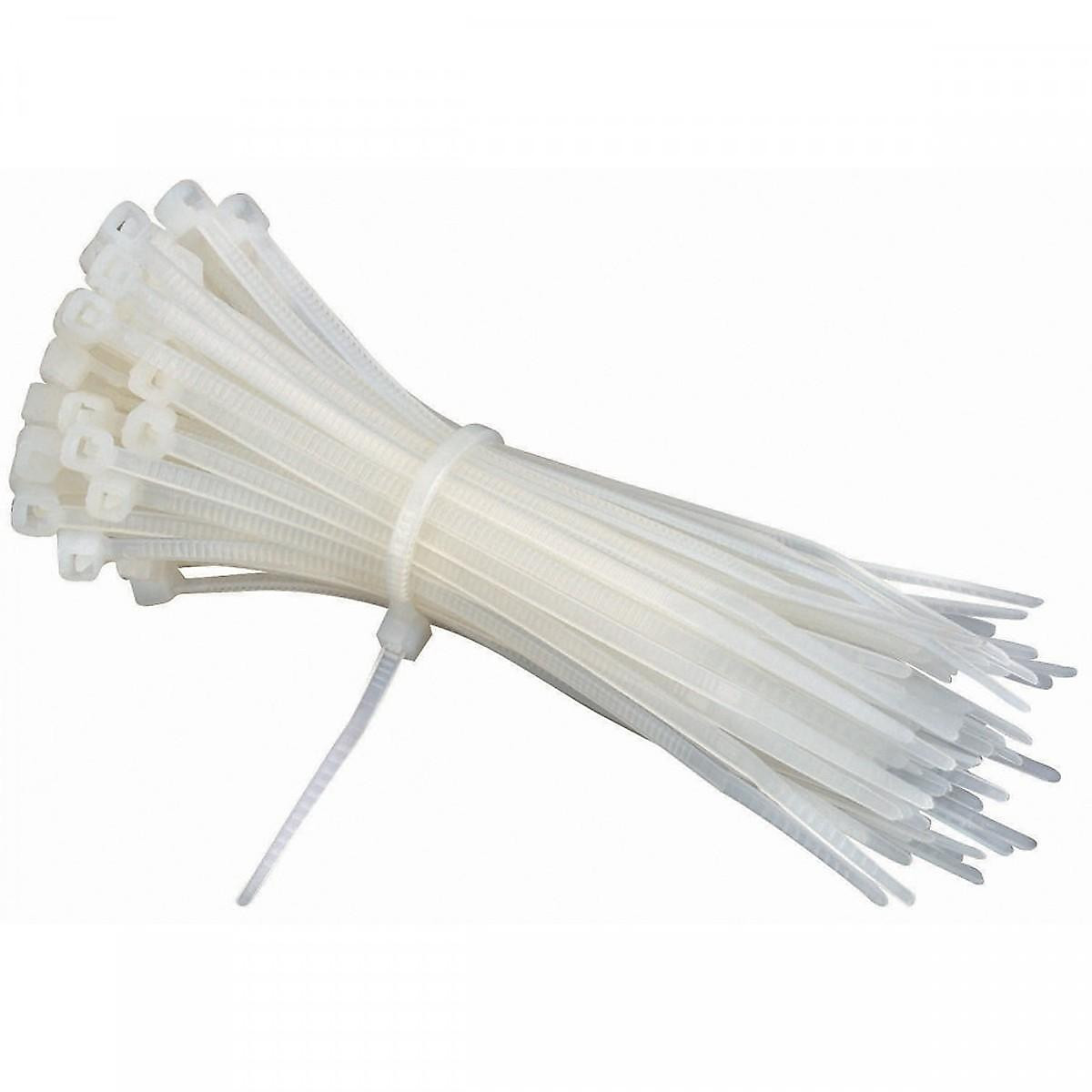 Dây thít dây lạt nhựa trắng 4x 200mm -số lượng 500 sợi/ túi
