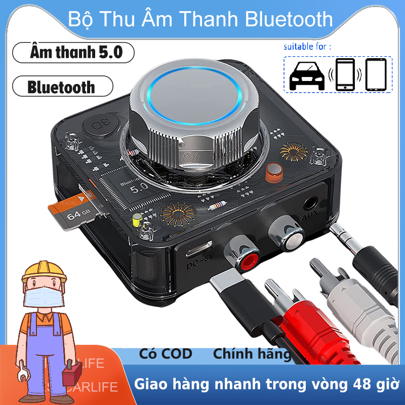 Bộ Thu Âm Thanh Bluetooth 5.0 Bộ Chuyển Đổi Không Dây Âm Thanh Nổi 3D Giắc