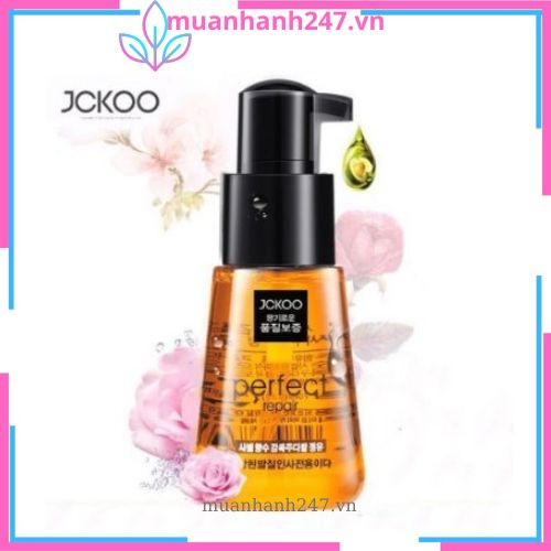 Tinh dầu dưỡng tóc uốn, nhuộm, tóc khô xơ jckoo 70ml phục hồi hư tổn, tạo nếp tóc mềm mượt
