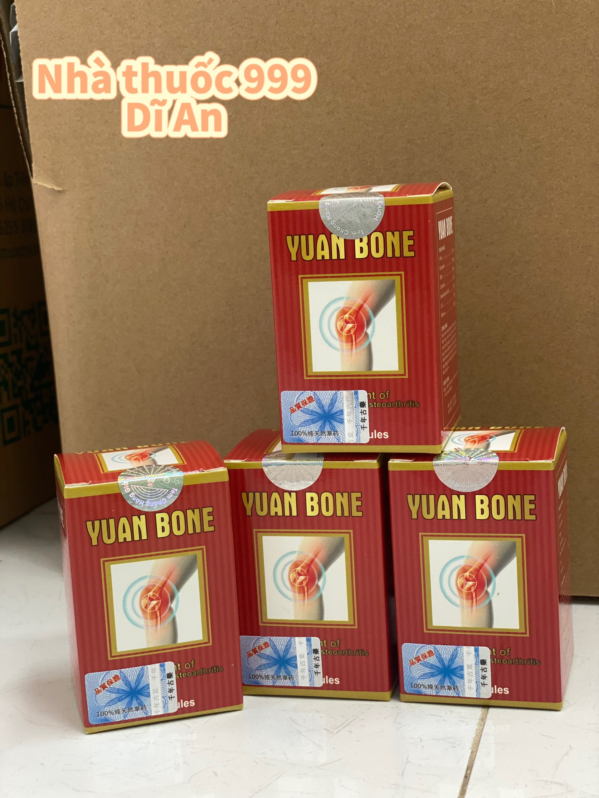 Viên uống phục hồi xương khớp Yuan Bone (chai 40 viên) có tem