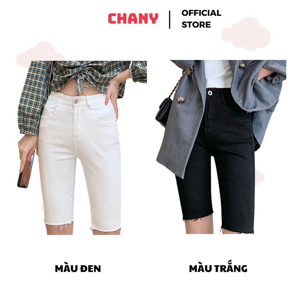 Quần Đùi jean nữ lưng cao quần đùi nữ co giãn đẹp-XMNP