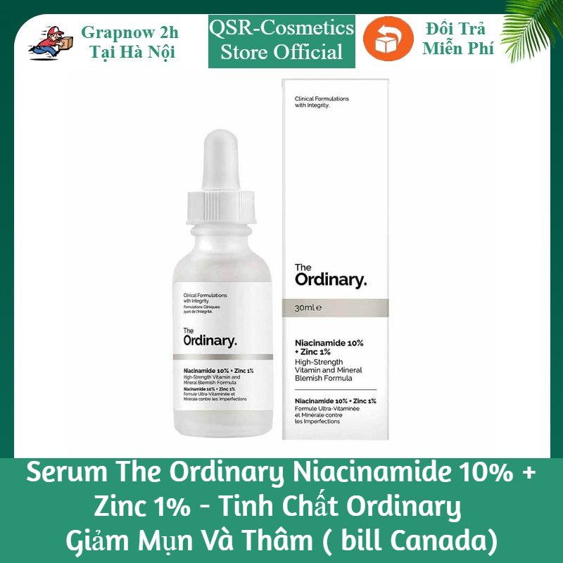 Serum the ordinary niacinamide 10% + zinc 1% - tinh chất ordinary giảm mụn và thâm