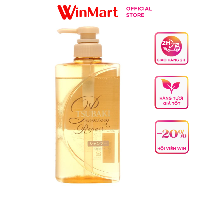 -Dầu gội phục hồi hư tổn Tsubaki chai 490ml