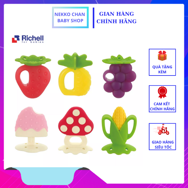 Gặm nướu silicone Richell có hộp