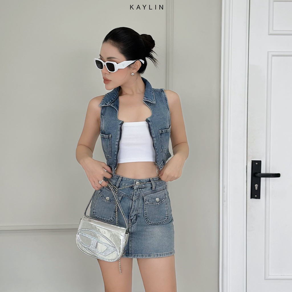 Set jean balo phối chân váy kaylin - n1913