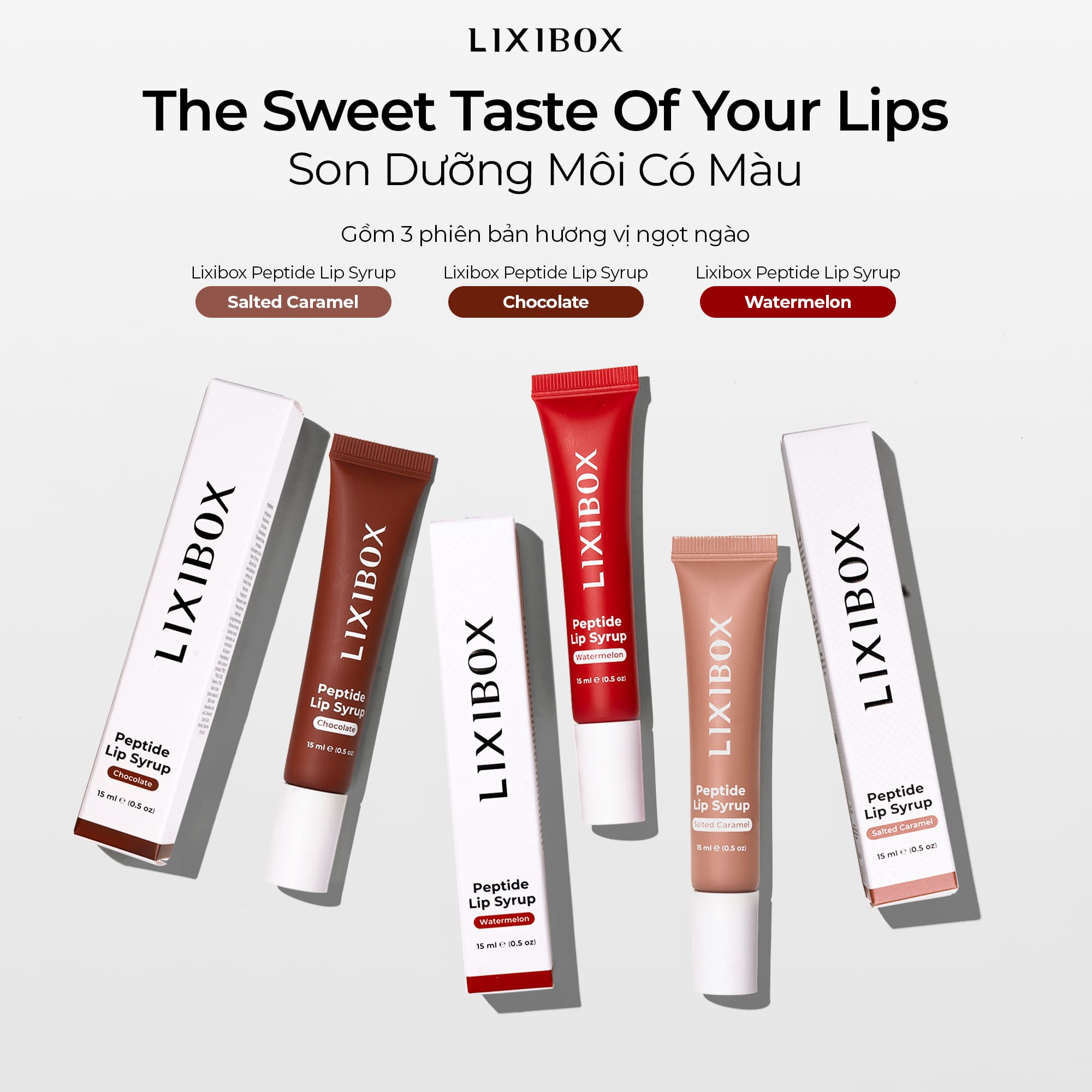 [15.7 SALE TO] Son Dưỡng Có Màu Lixibox Peptide Lip Syrup 15g