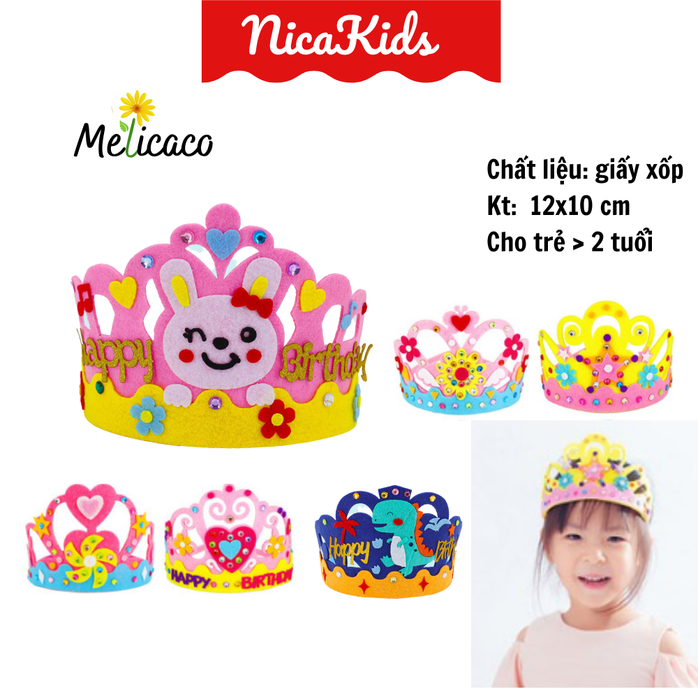 Đồ chơi trang trí vương miện thủ công cho bé