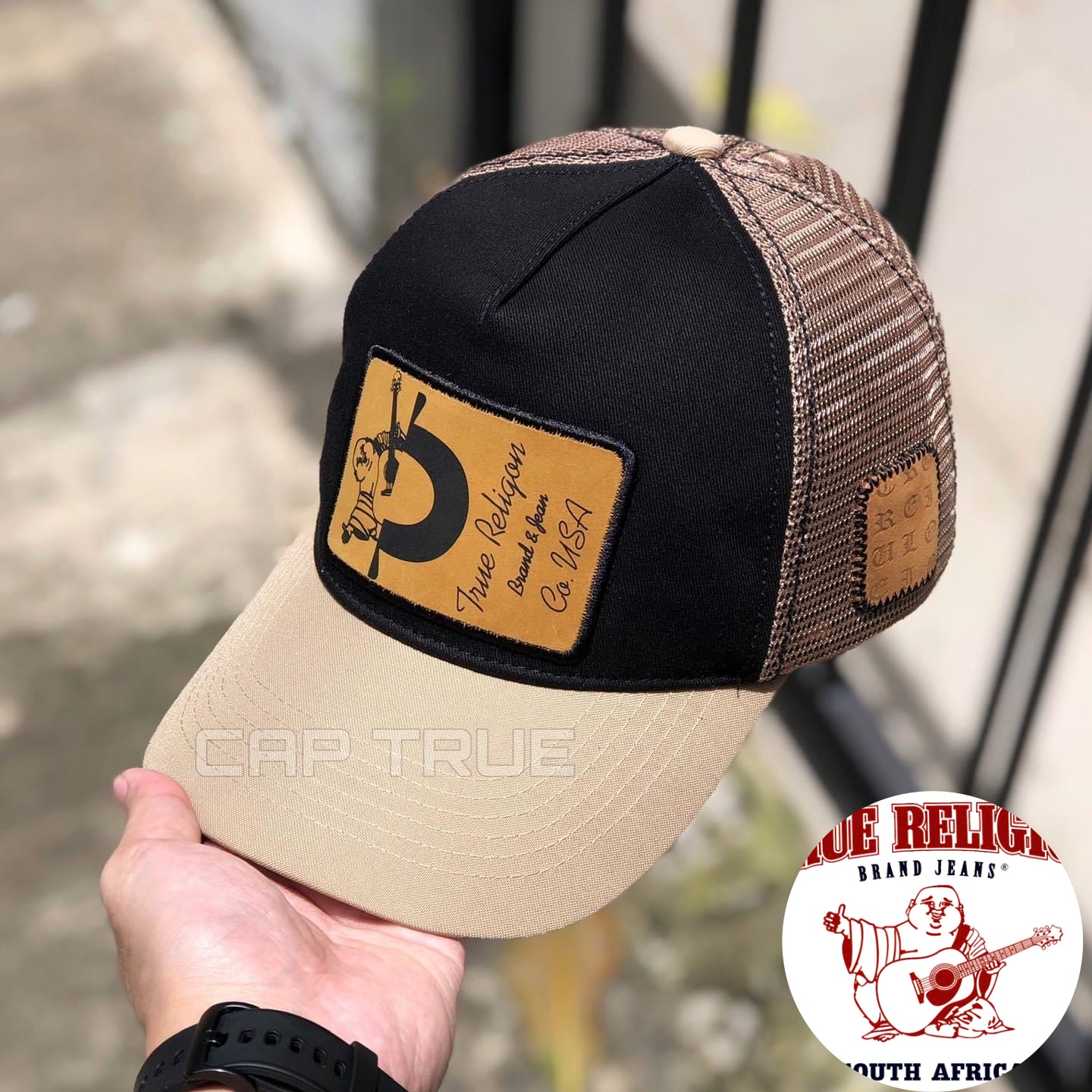 (Hàng VNXK) Nón Địa , mũ lưỡi trai Ông Địa True Religion Phối lưới thời trang (Ảnh thật)